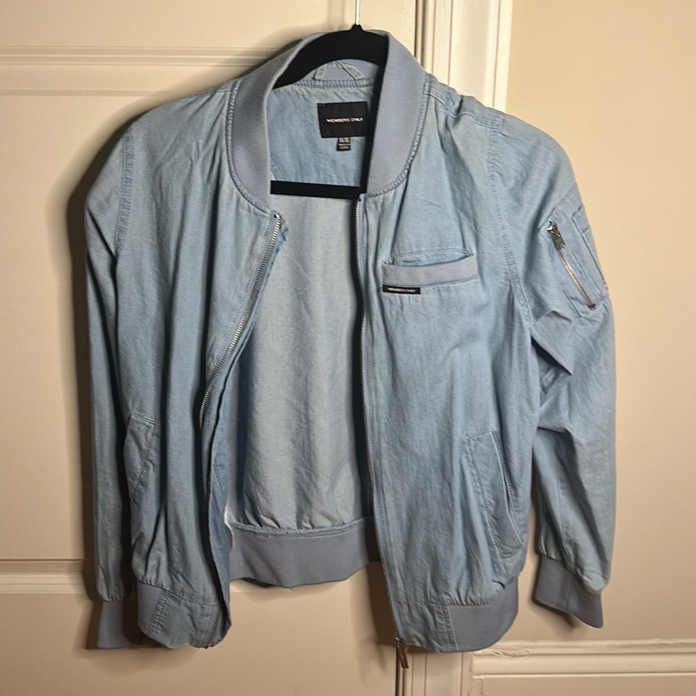 Members only zip up kids jacket